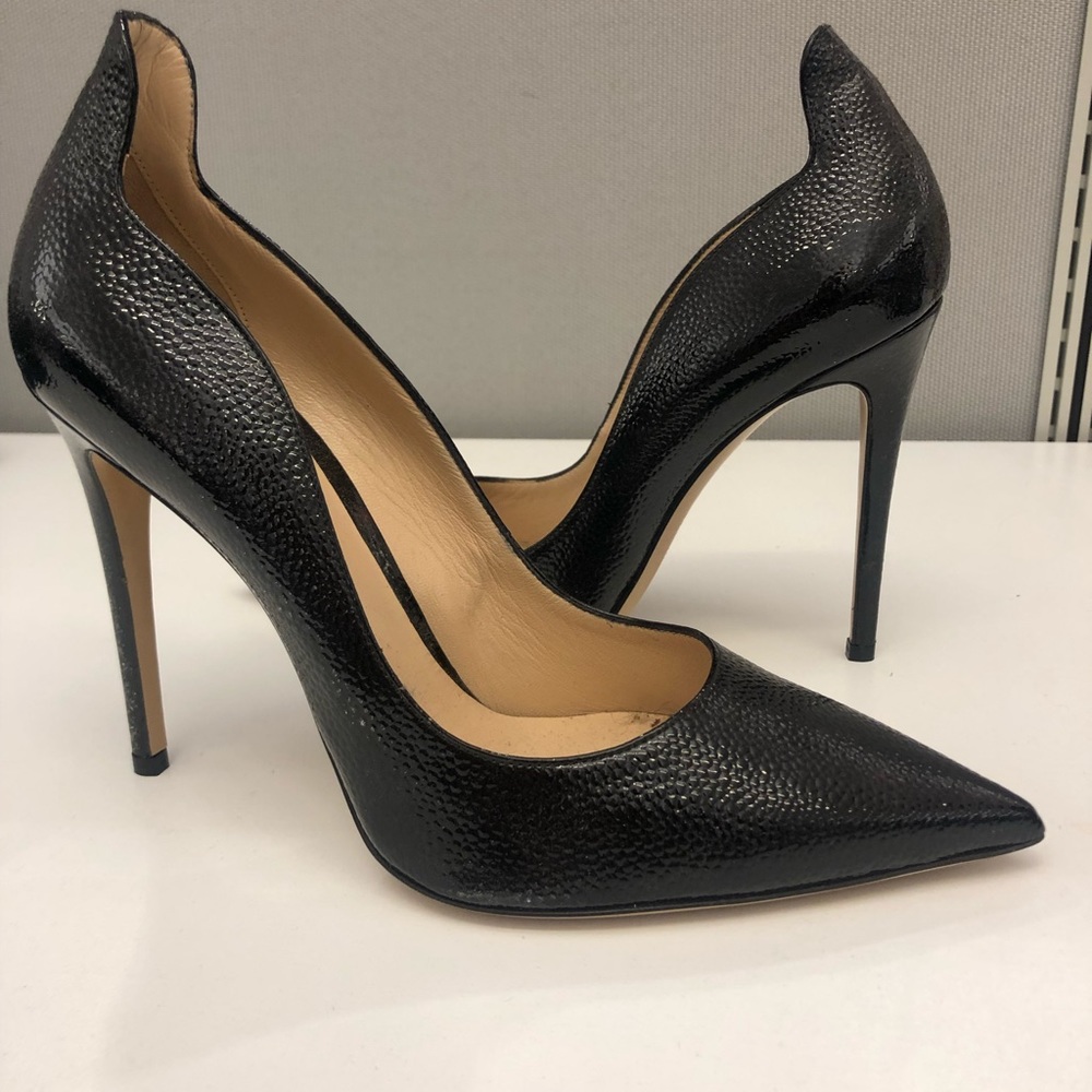 M.Gemi Pebbled Leather 4” Heels
